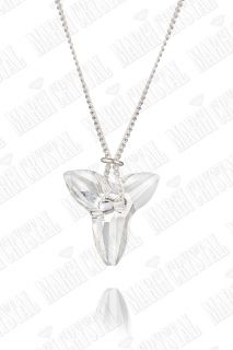 Колие Орхидея 20 мм, Crystal, сребро 925