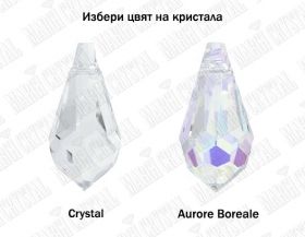 Колие Капка (6000) 22мм,  Crystal, сребро 925  