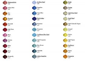 Комплект с кристали Swarovski в различни цветове, сребро 925