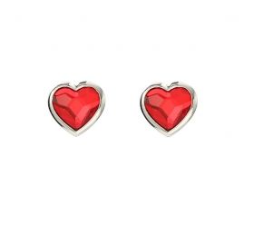 Обеци Love Heart с кристали Swarovski в различни цветове