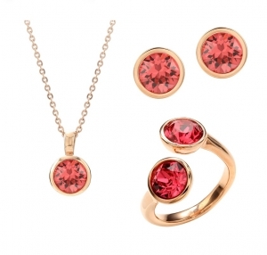 Комплект Viva Rose Gold с кристали Swarovski в различни цветове