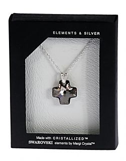 Колие Кръст 20мм, Metallic Silver, сребро 925