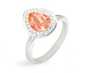 Сребърен пръстен Brilliance Drop Small с кристали Swarovski в различни цветове   