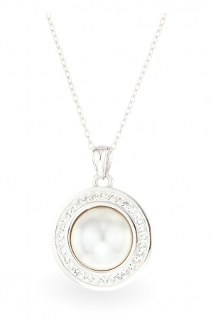 Колие Brilliance Pearls с кристал Swarovski в различни цветове, сребро 925
