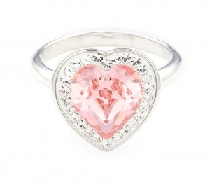 Сребърен пръстен Brilliance Love с кристали Swarovski в различни цветове   